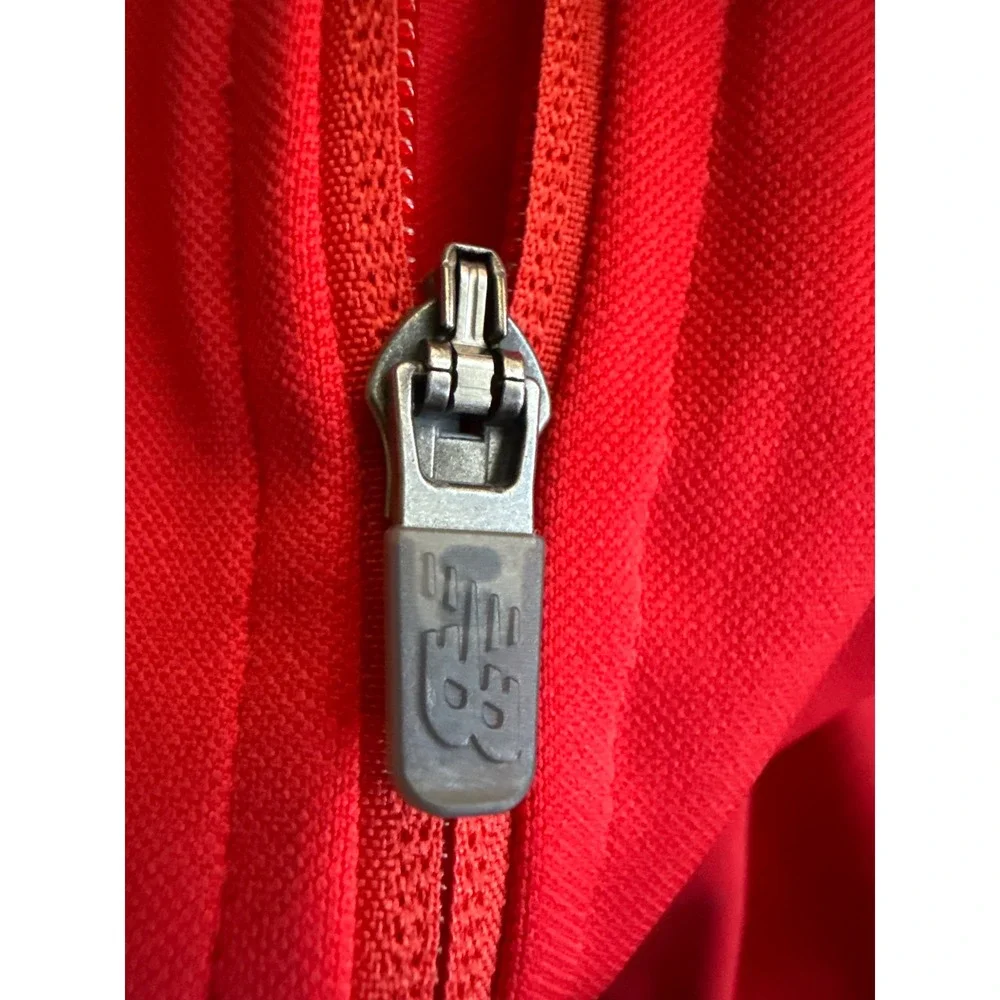 Boys New Balance Track Jacket Full‎ Zip Red Athletic Sportswear Zipper Pockets